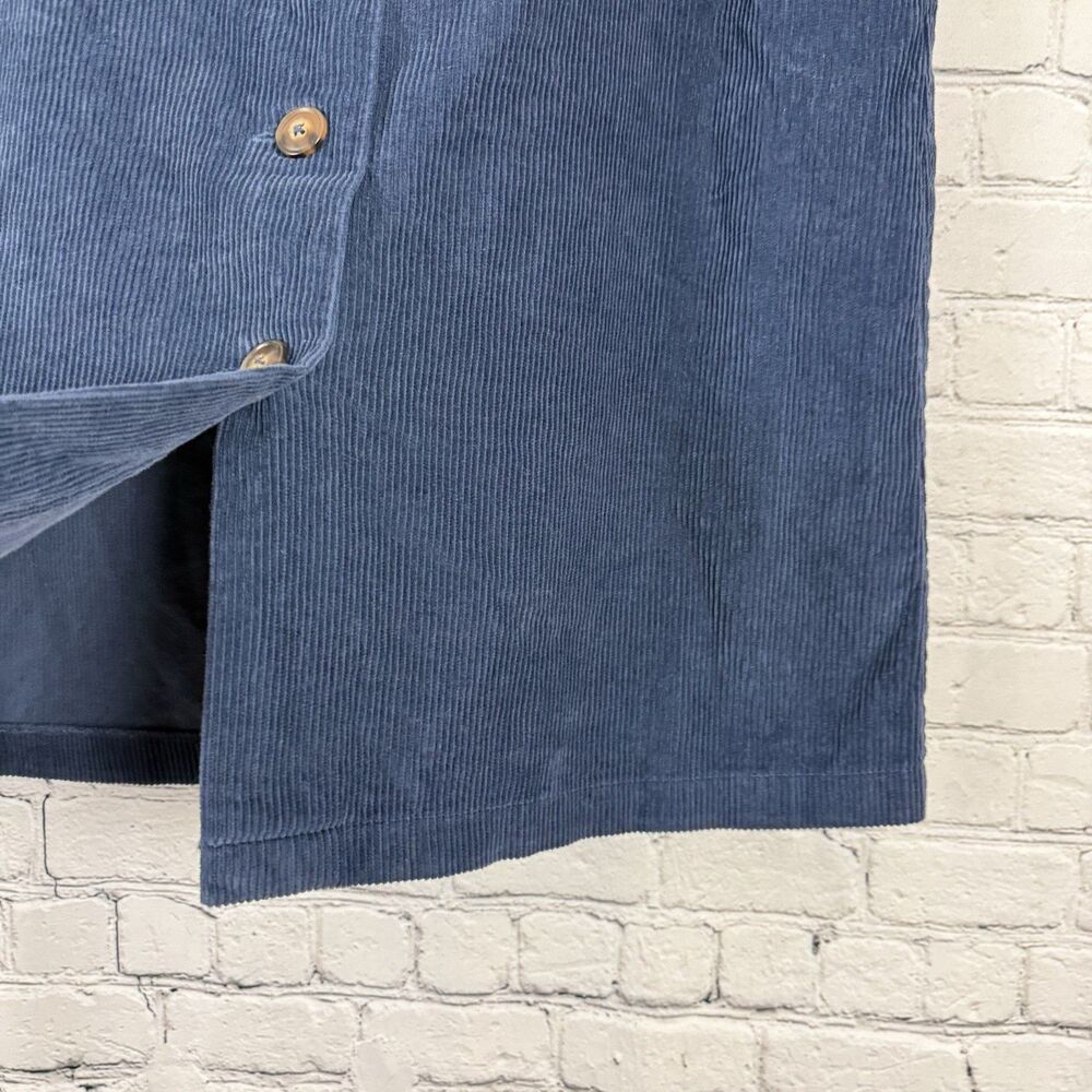 The Vermont Country Store Cotton Corduroy Skirt Womens L Button Front w Pockets - Picture 8 of 12